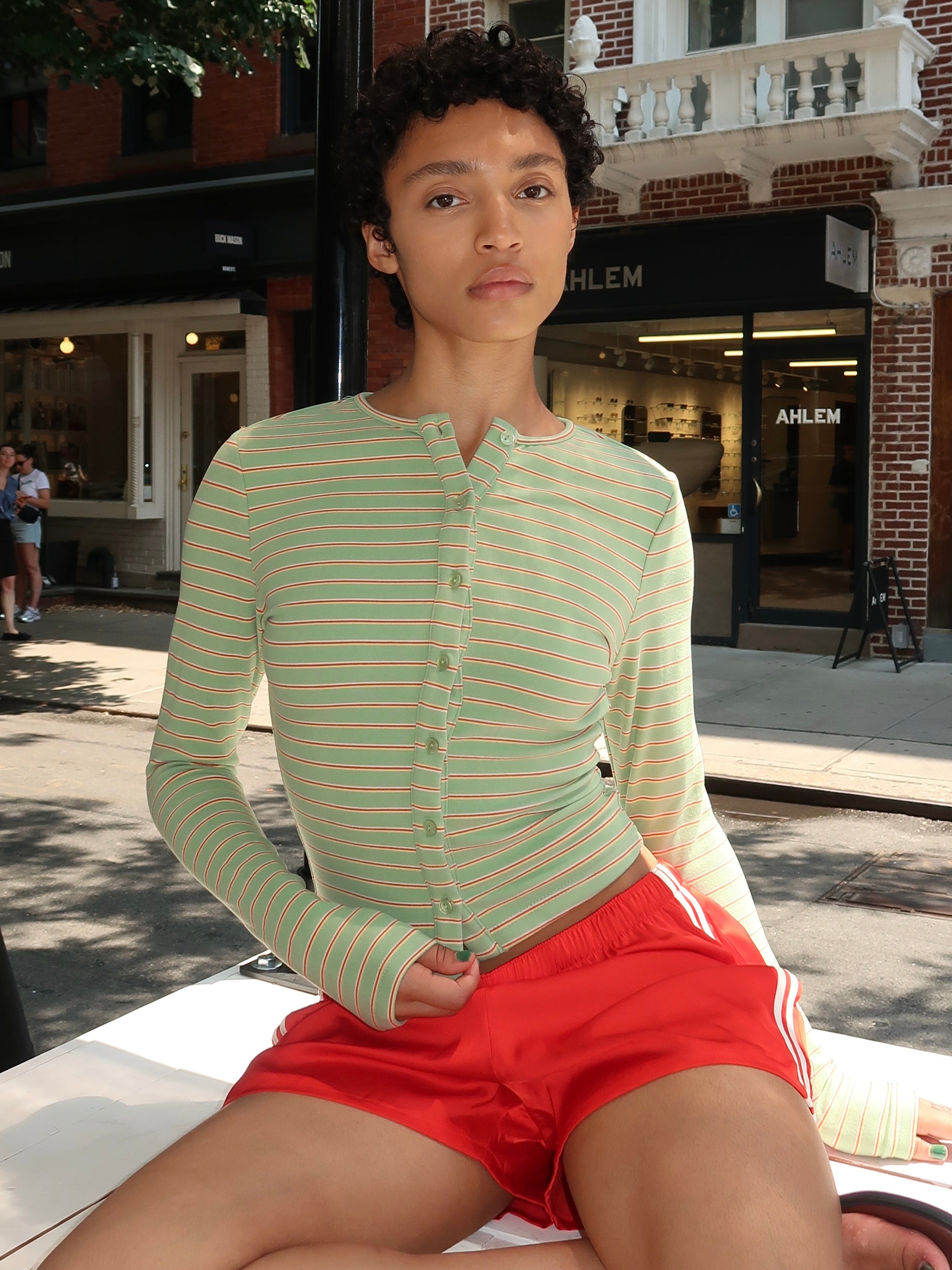 Yas Yas Cardigan in Strawberry Matcha Stripe – Isalis