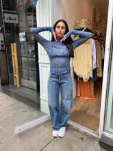 Load image into Gallery viewer, Fine Pleat Long Sleeve Top in Steel Blue
