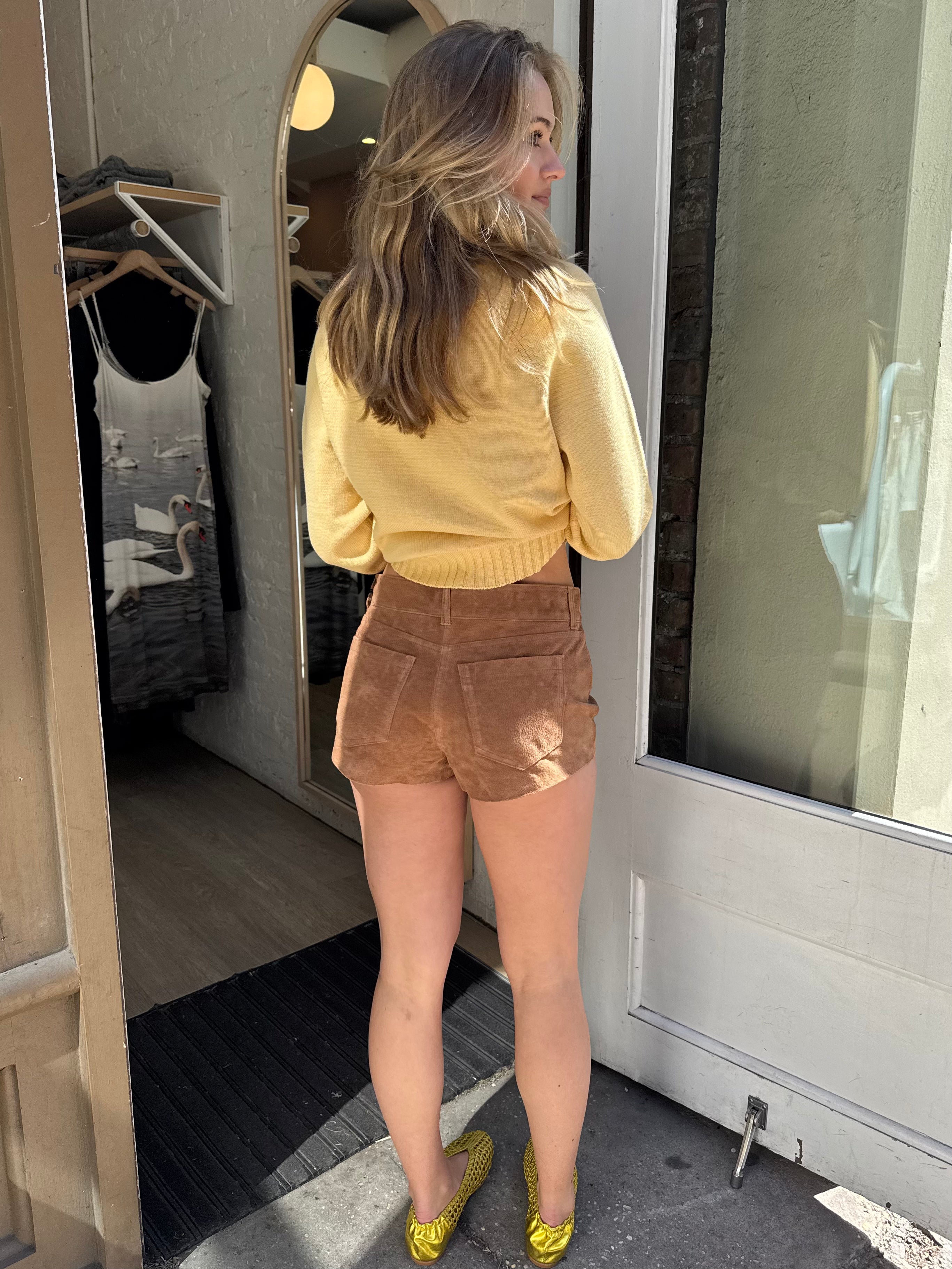 Suede Short in Fortune Cookie