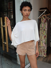 Luciana Poncho Top in Ivory
