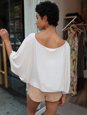 Luciana Poncho Top in Ivory