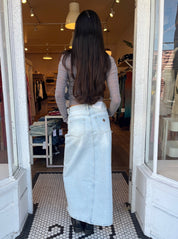 99 Sura Maxi Skirt in Light Vintage Blue
