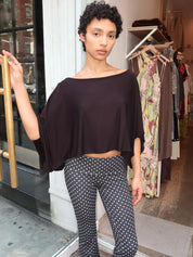 Luciana Poncho Top in Black