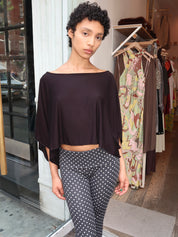 Luciana Poncho Top in Black