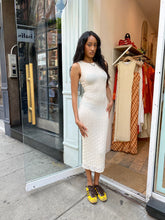 Load image into Gallery viewer, Kiki Mesh Midi Dress in Milk
