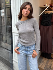 Juno Featherweight Sweater in Heather Charcoal