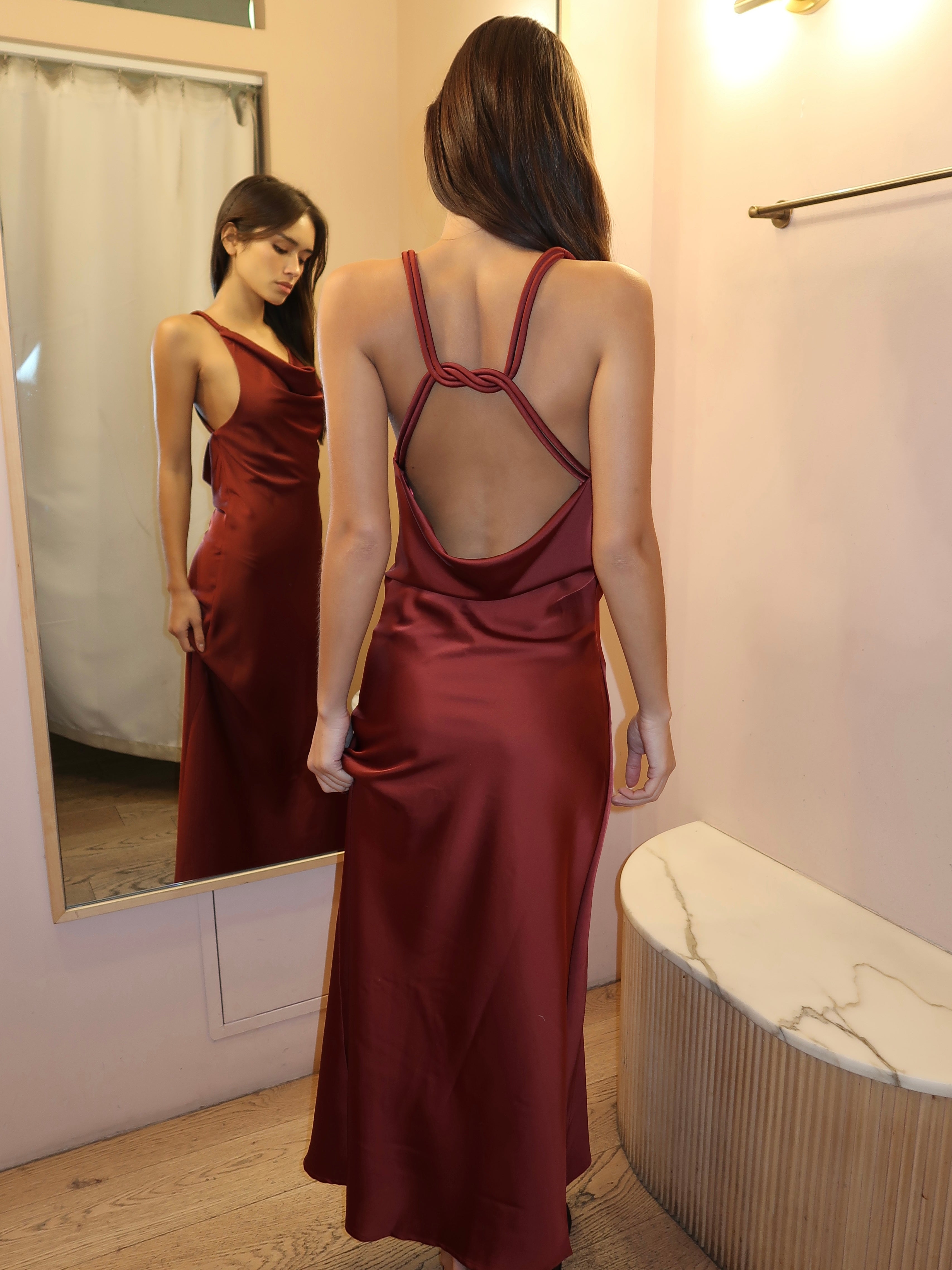 Ibiza Maxi Dress in Brick