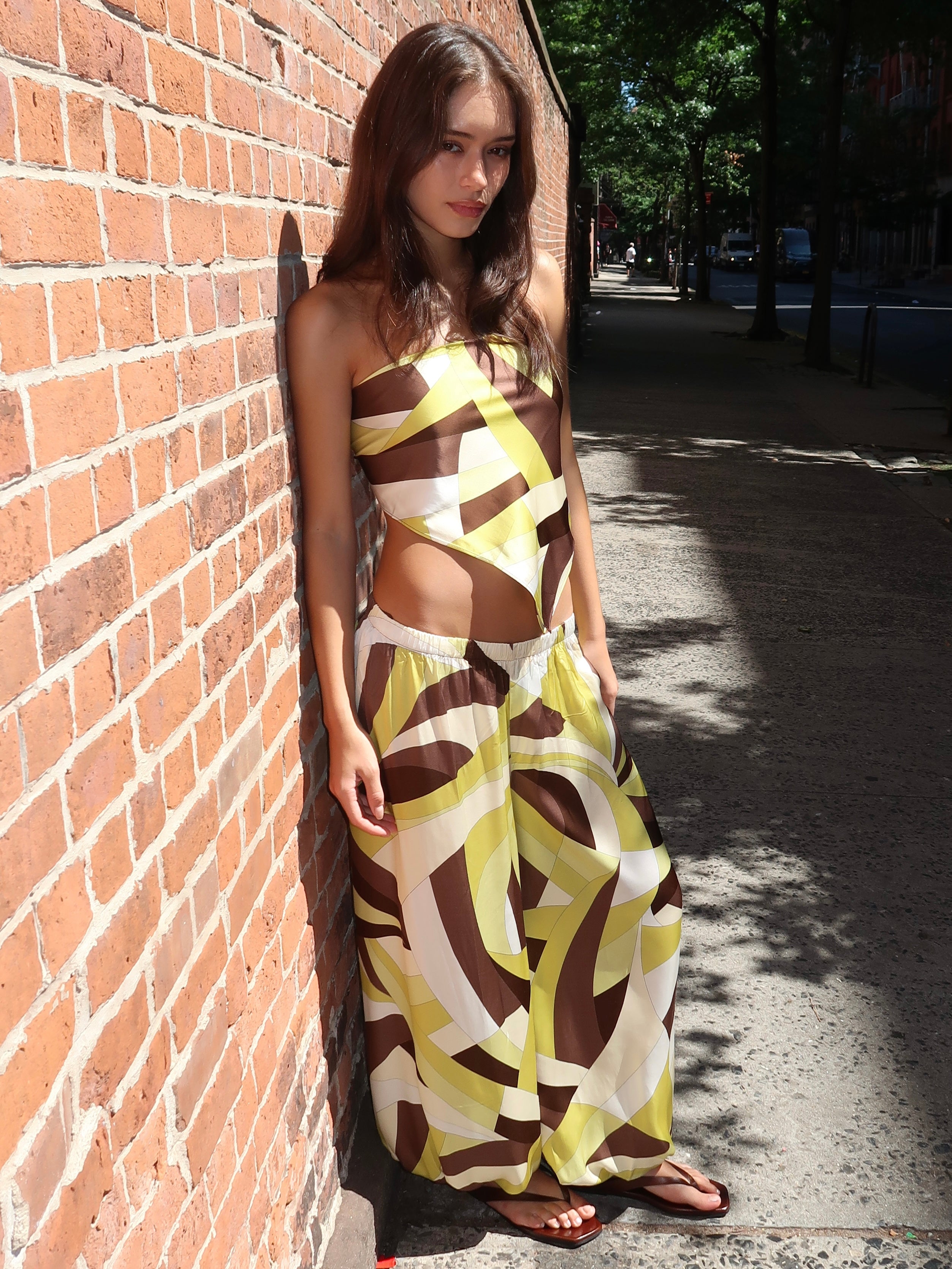 Kortez Balloon Pant in Mila Geometric Print