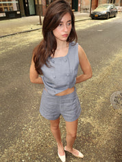 Thea Short in Steel Blue