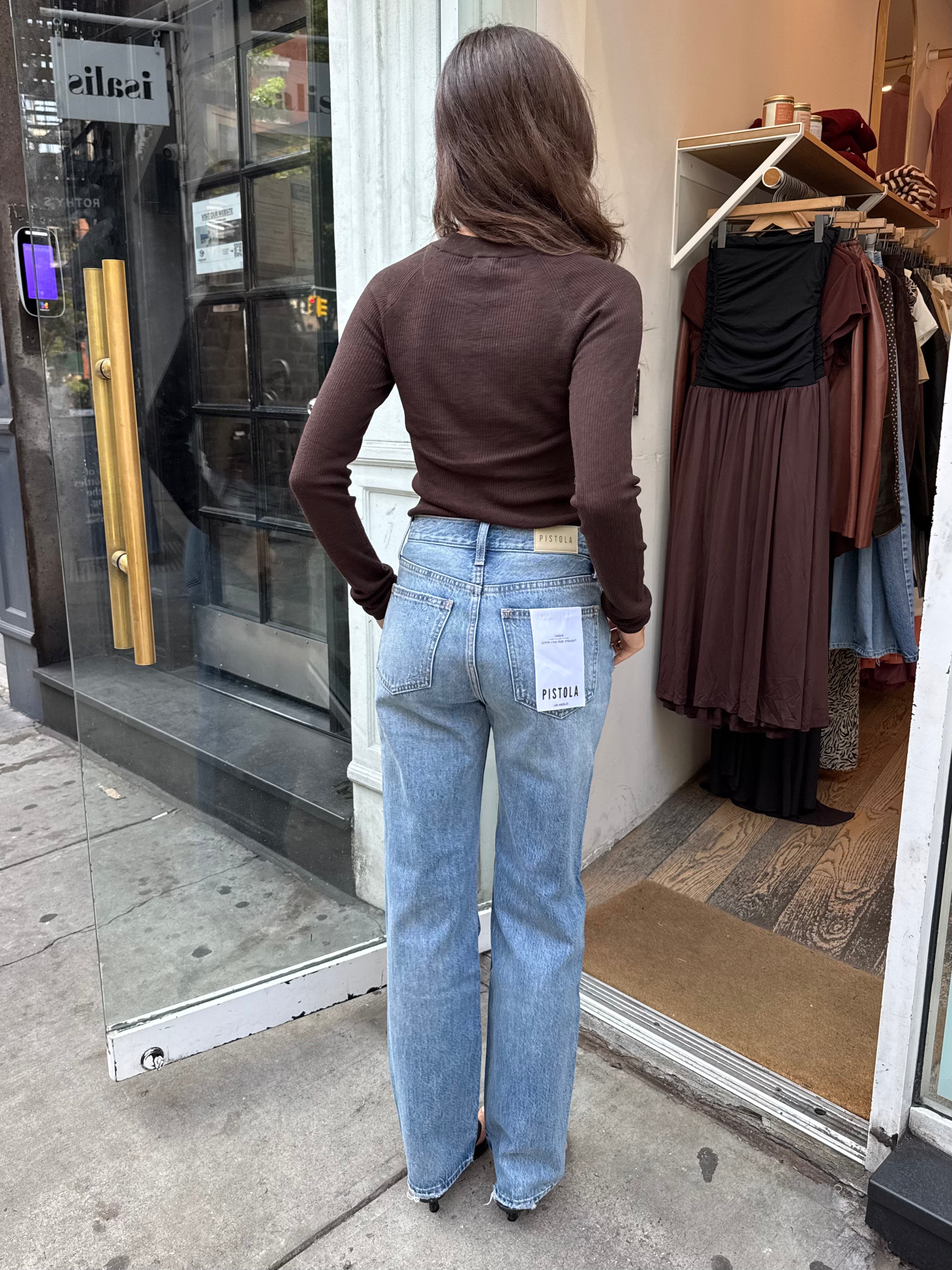Cassie Super High Rise Straight in Serpentine Vintage