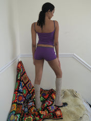 Rene Shorts in Lilac Grey