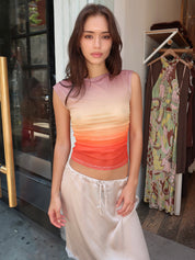 Anza Mesh Top in Sunset