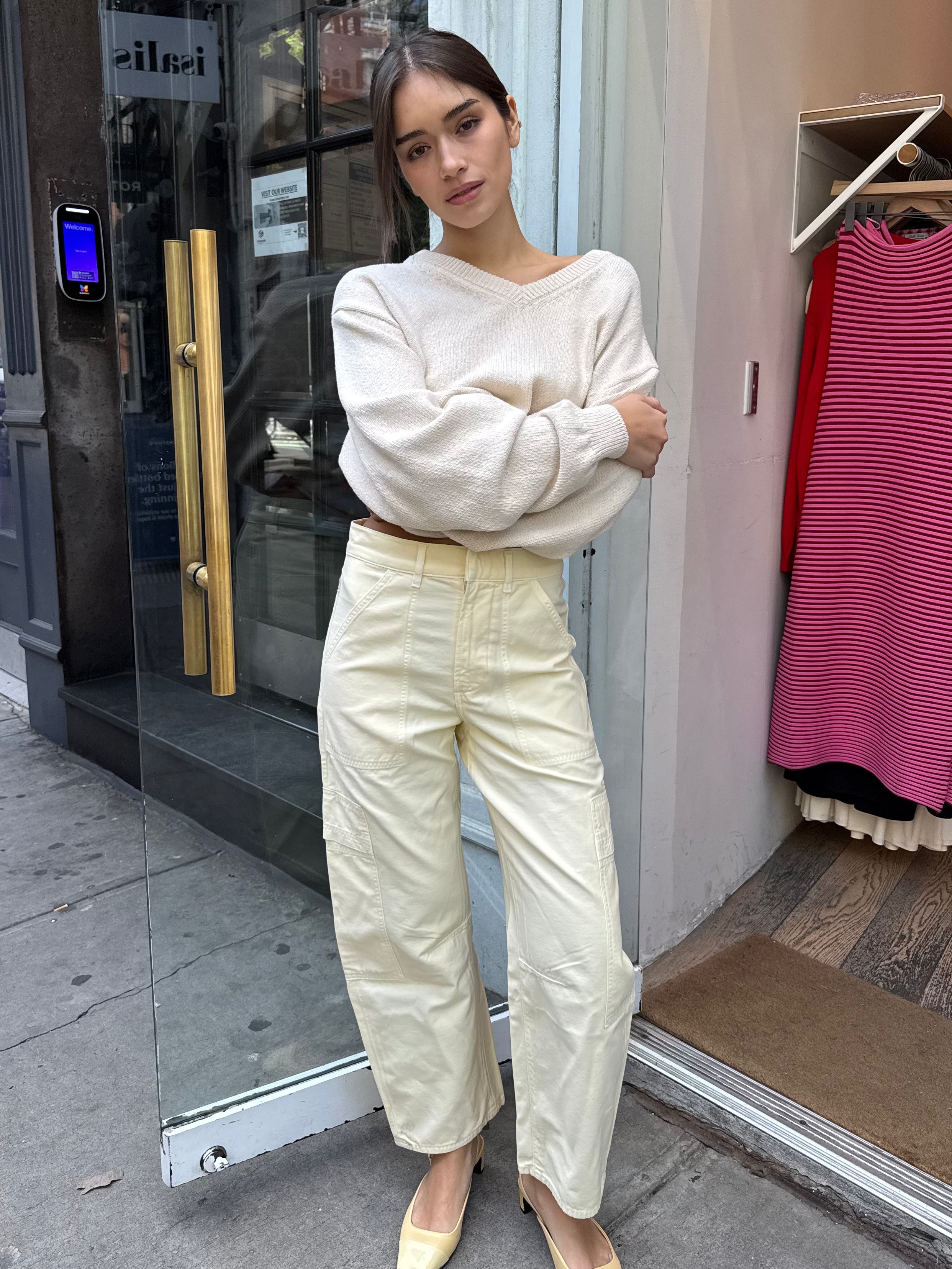 Marcelle Low Slung Cargo in Sateen Napoli