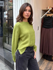 Adina Everyday Sweater in Pea Green