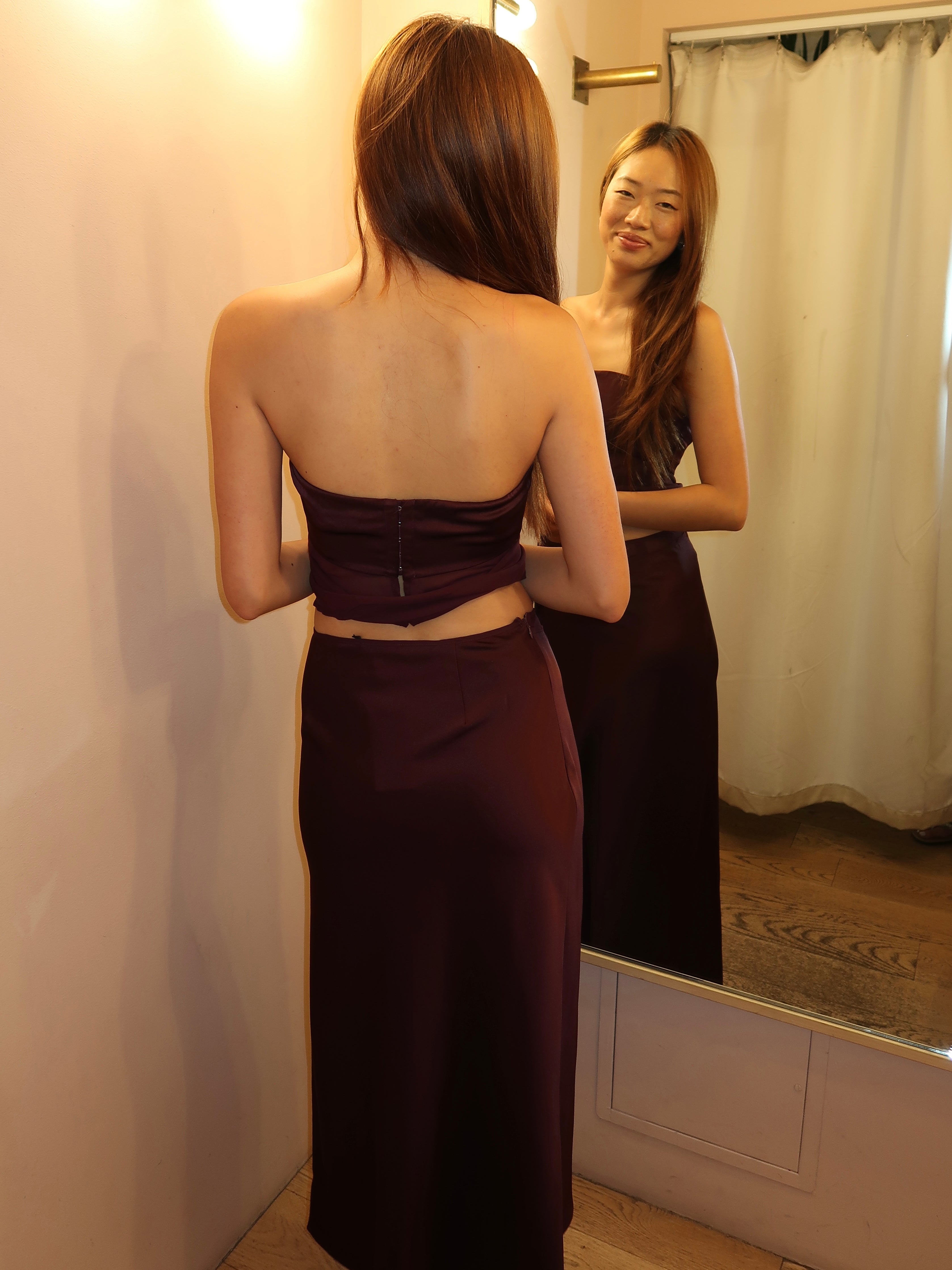 Ricky Midi Skirt in Plum