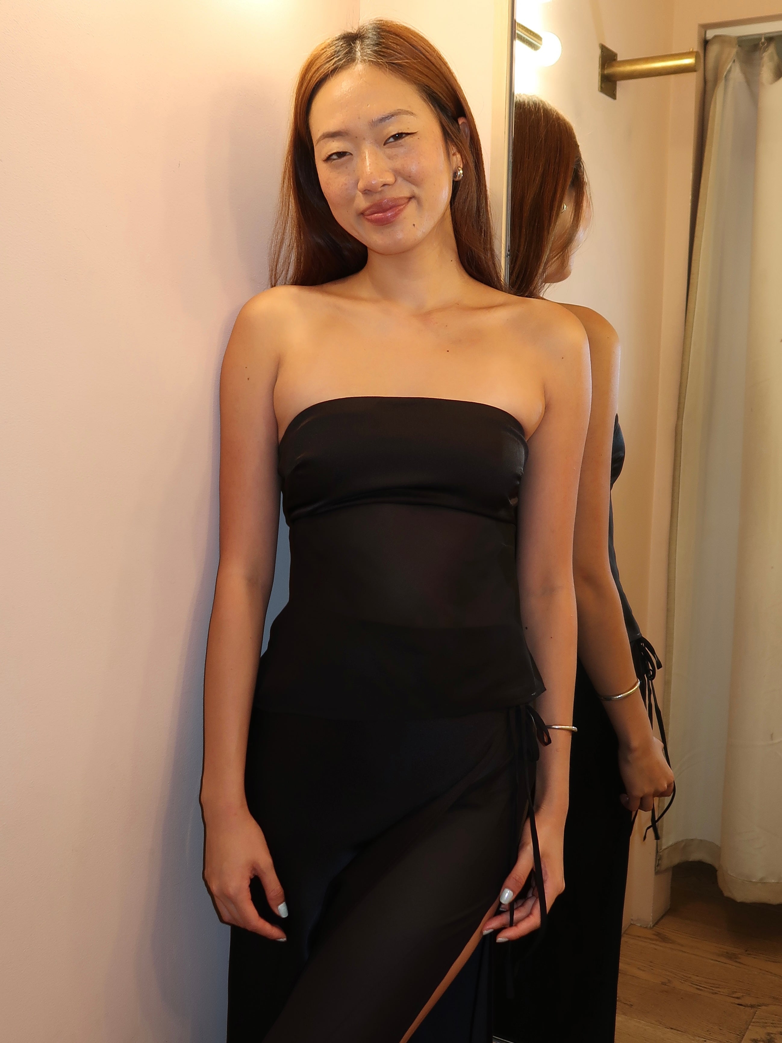 Patrice Strapless Top in Black