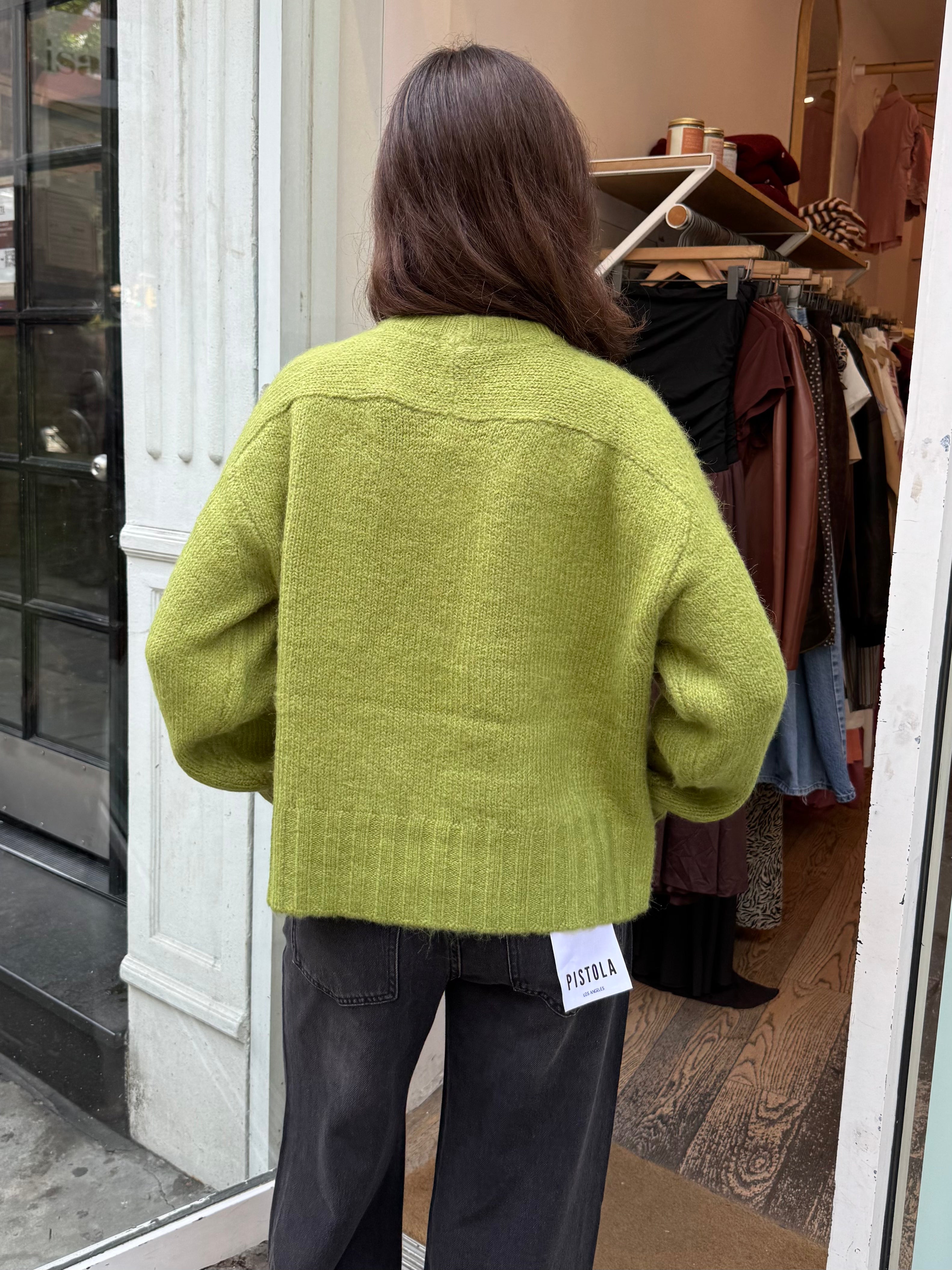 Adina Everyday Sweater in Pea Green