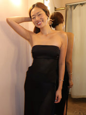 Patrice Strapless Top in Black