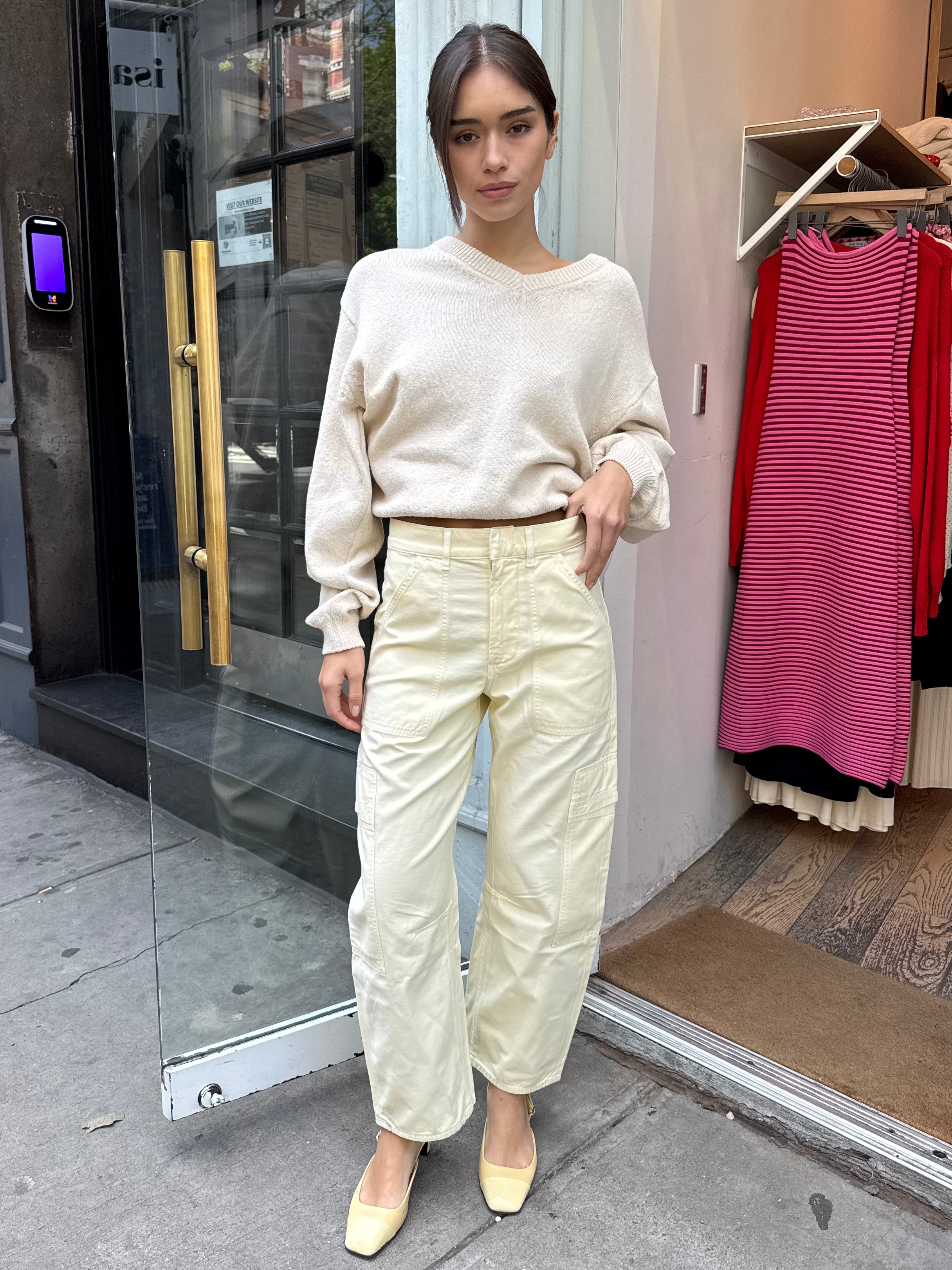 Marcelle Low Slung Cargo in Sateen Napoli