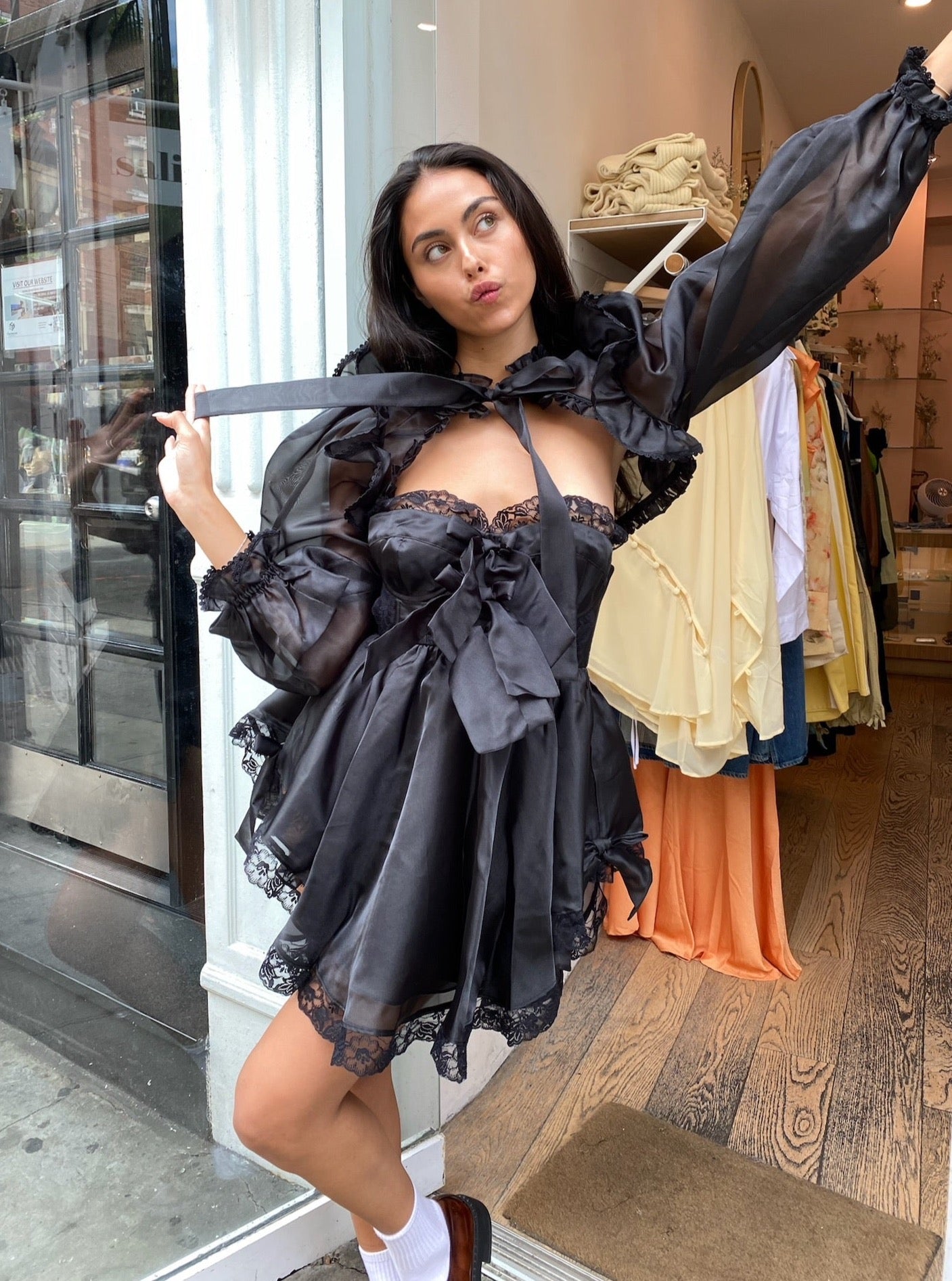 The Cakeshop Dress in Caviar