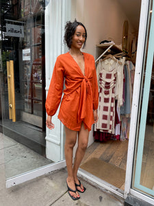 Mantra Dress Cover-Up in Rust