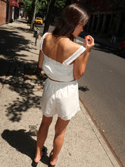 Cristina Short in Mia Lace Ivory