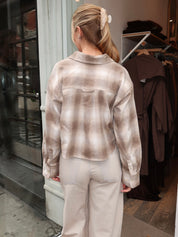 Ana Cropped Shirt in Schiffer Plaid