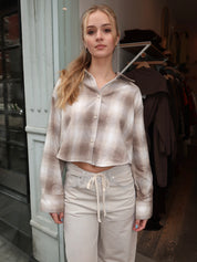 Ana Cropped Shirt in Schiffer Plaid