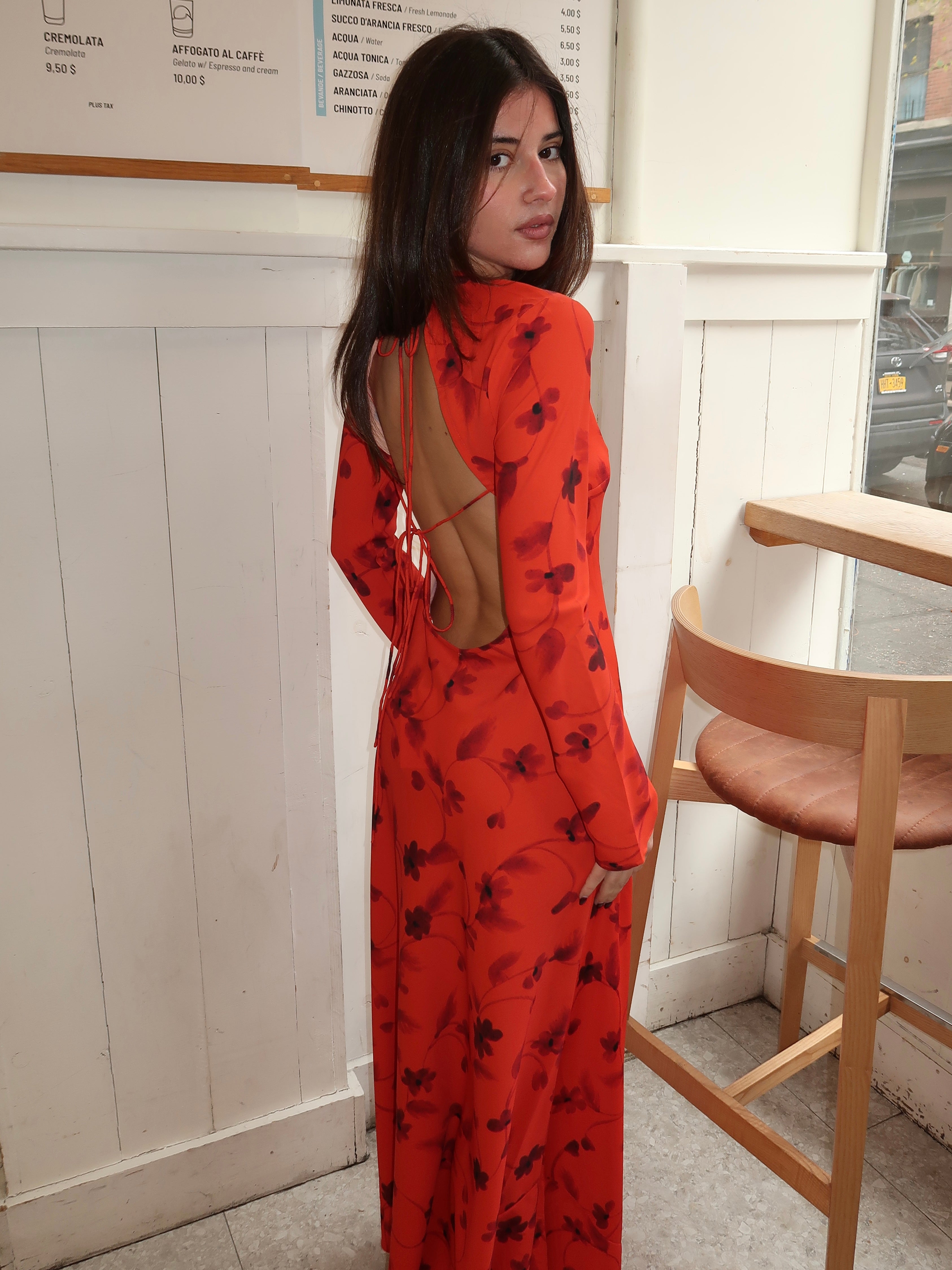 Mesa Maxi Dress in Pirazzo Floral Rosso