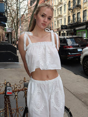 Saylor Cami in White Embroidery