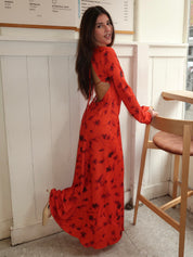 Mesa Maxi Dress in Pirazzo Floral Rosso