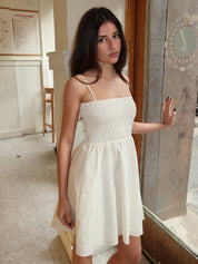 Jean Mini Dress in White