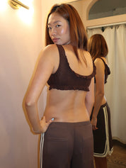 Mariposa Ruffle Bralette in Chocolate