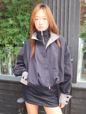 Amaryllis Cropped Jacket in Navy