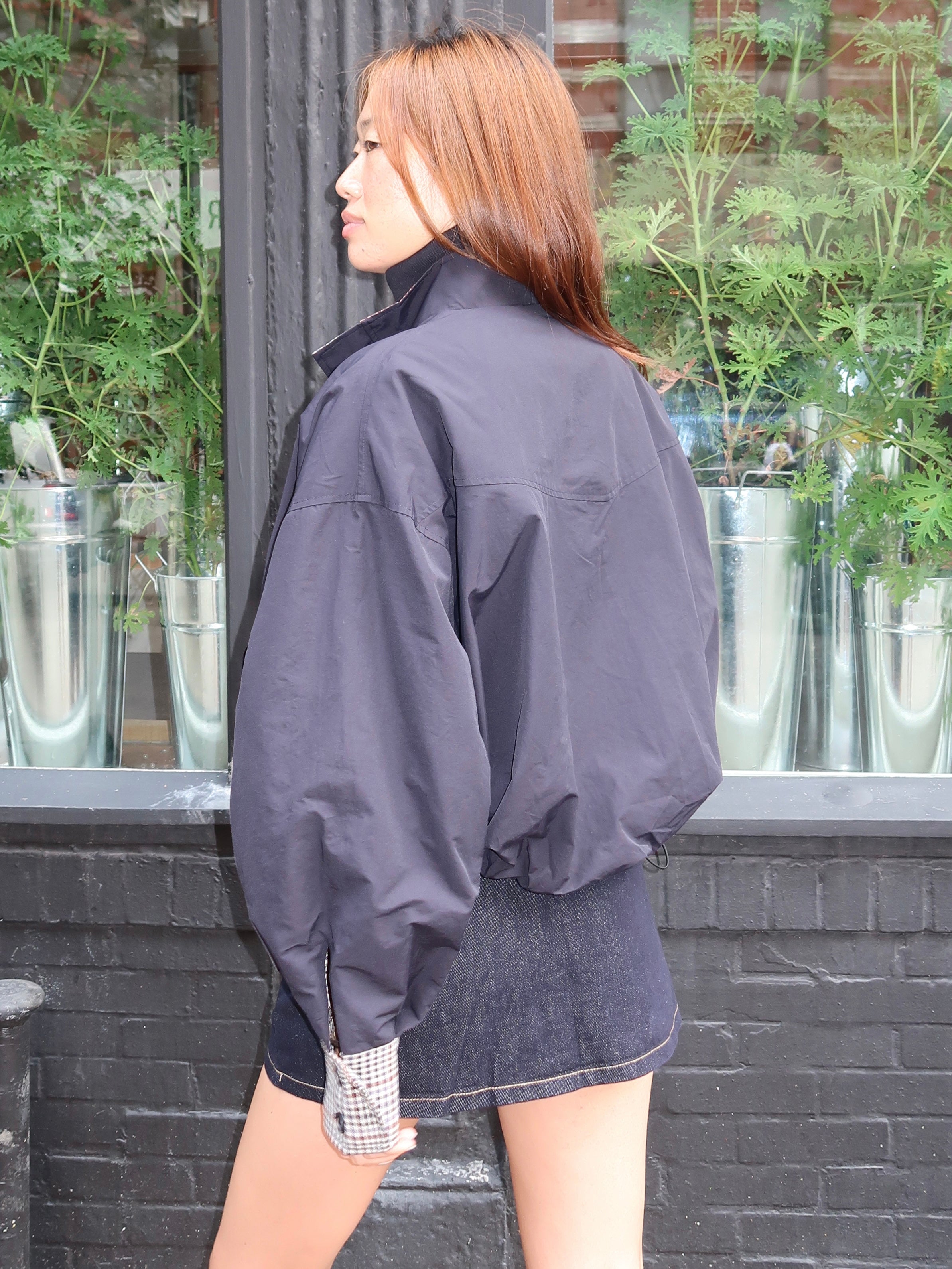 Amaryllis Cropped Jacket in Navy