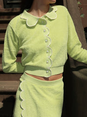 Cupcake Cardigan in Limeade