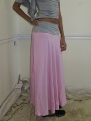 Summer Maxi Skirt in Pink Grey