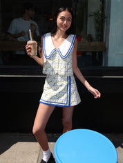 Sid Skort in Buttercup Tile