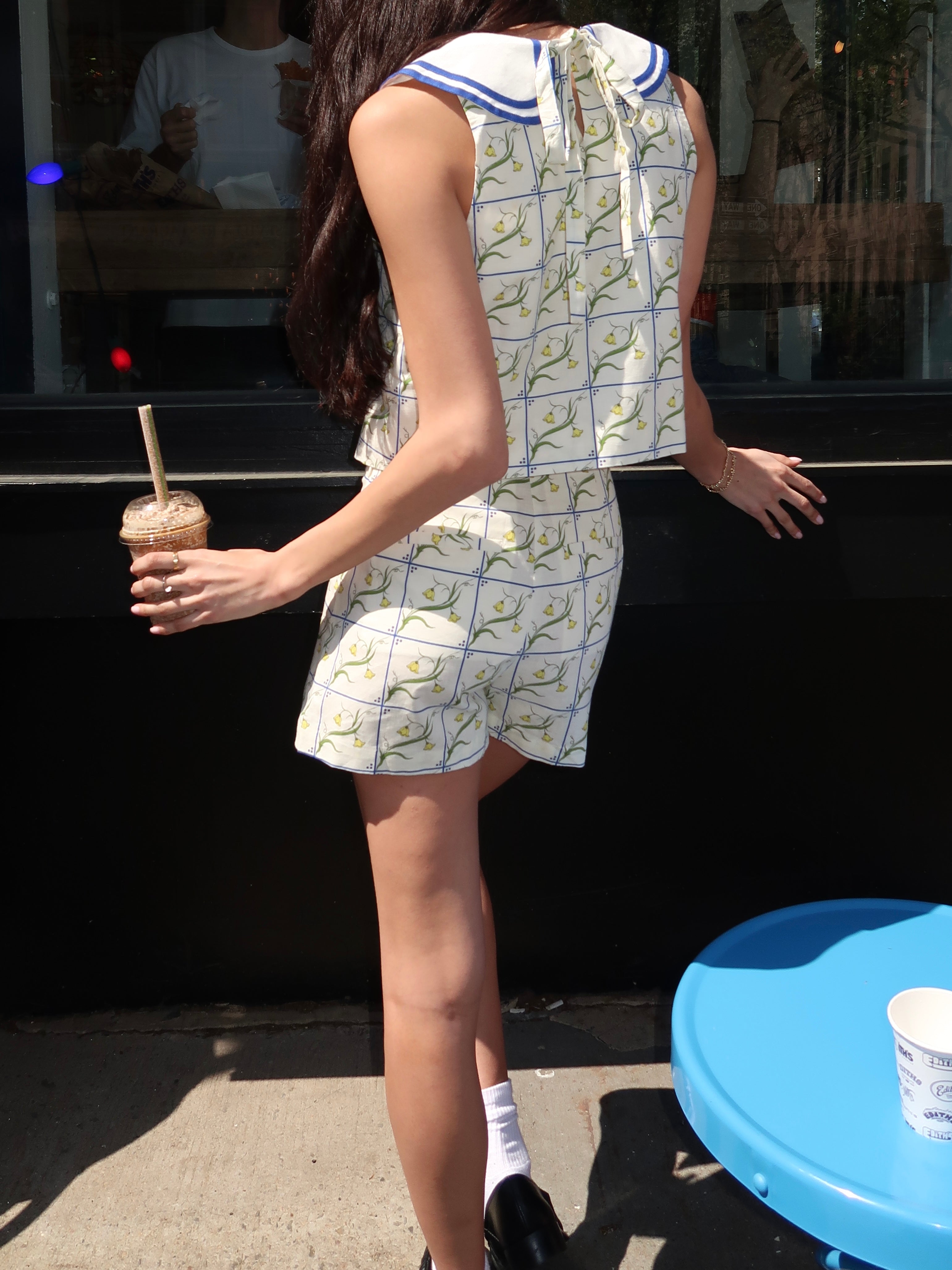 Sid Skort in Buttercup Tile