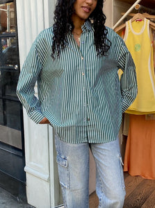 Spearmint Striped Button Down