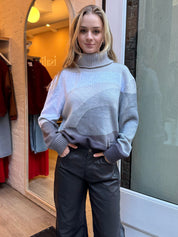 Greyscale Landscape Knit in Grey