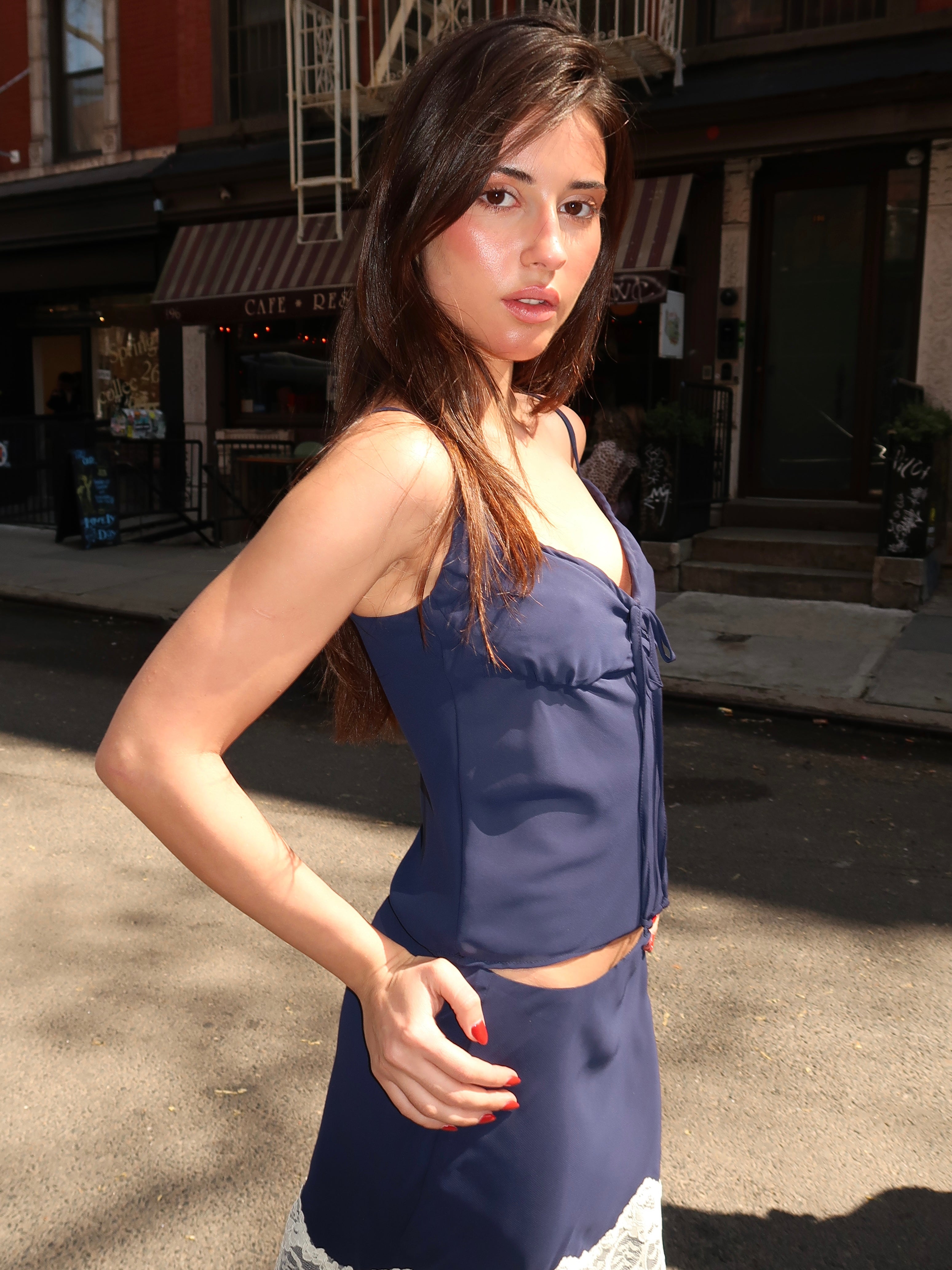 Josephine Top in Navy