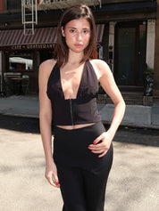 The Coco Halter Top in Black