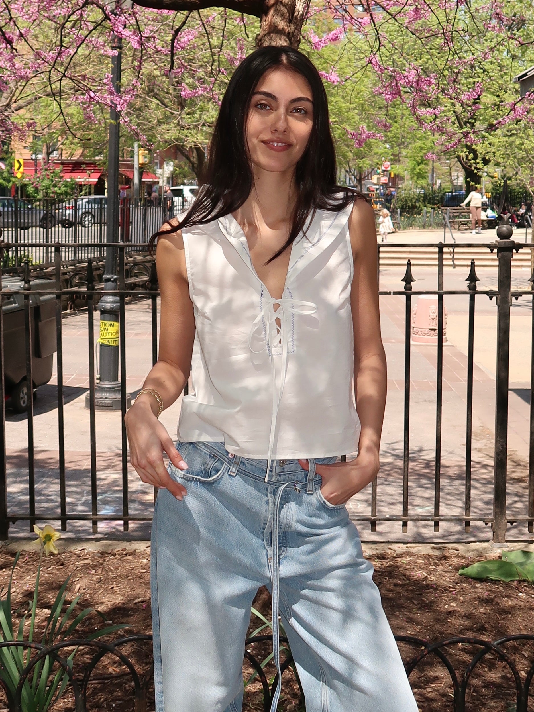 Alisha Sailor Top in White