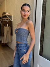 Load image into Gallery viewer, Brooks Knit Tube Top in Stone
