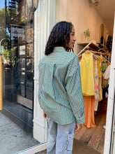 Load image into Gallery viewer, Spearmint Striped Button Down
