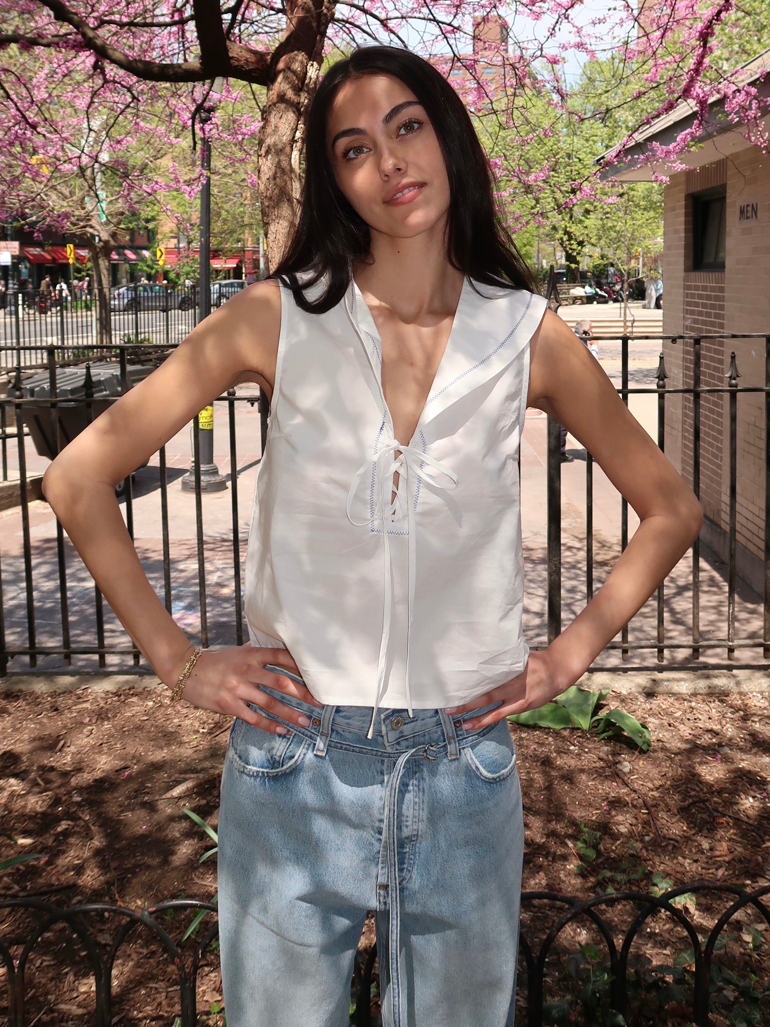 Alisha Sailor Top in White