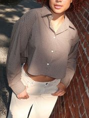 Ana Cropped Shirt in Heritage Plaid