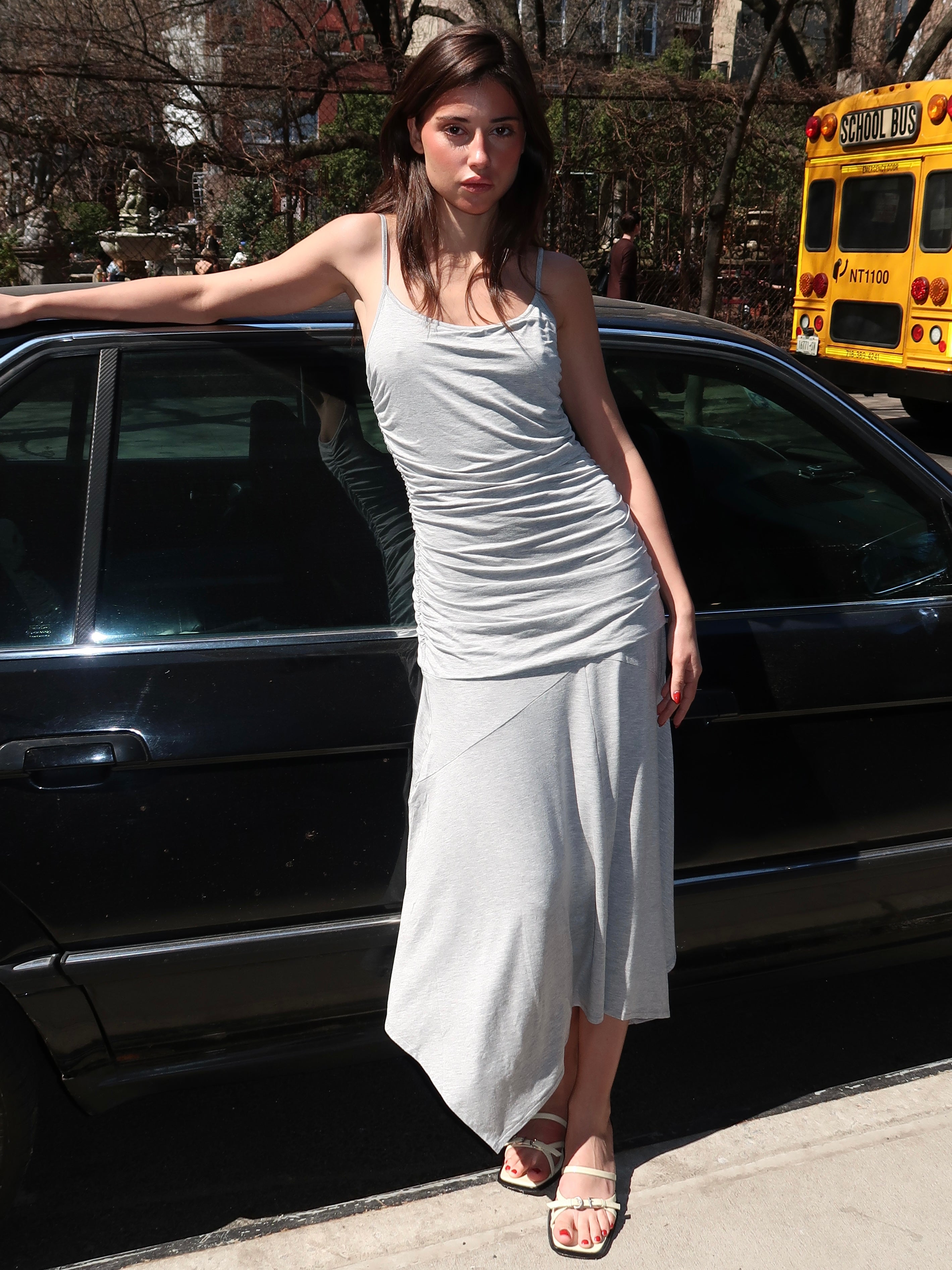 Luma Grey Midi Dress