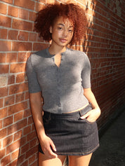 Tabitha Cardigan in Charcoal Heather